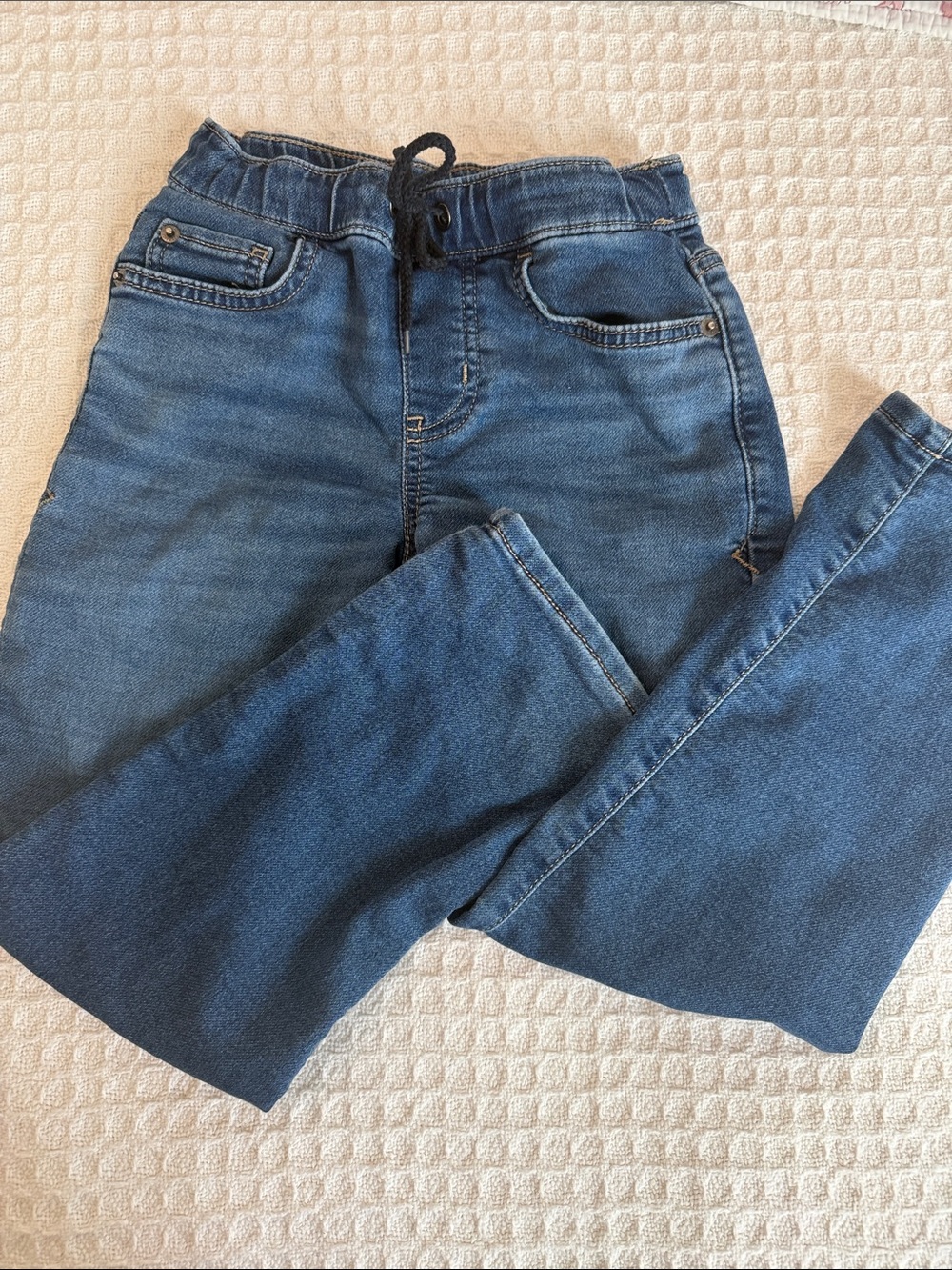 Cat & Jack Super-Soft and Comfy Blue Kids Elastic Waist Drawstring Jeans